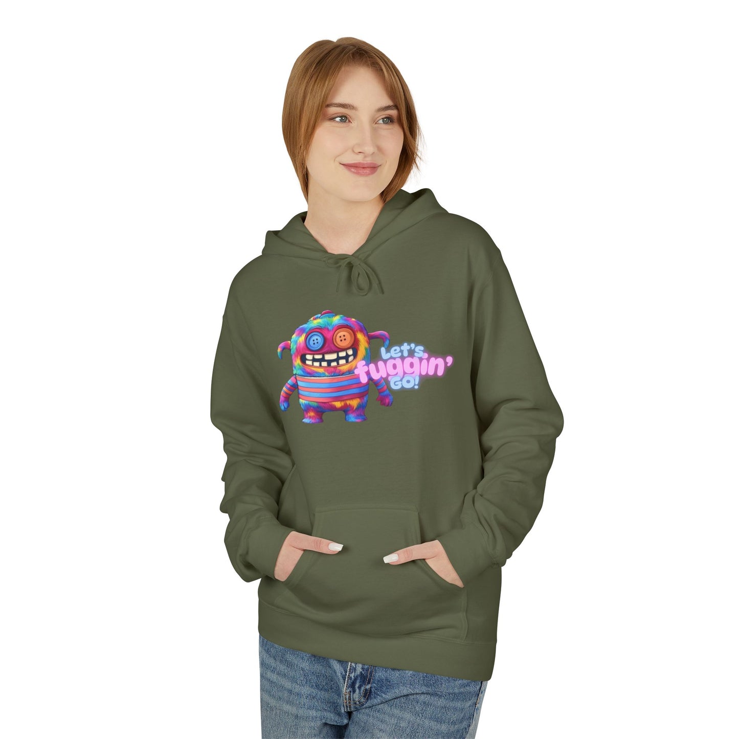 Let's Fuggin' Go!  Unisex Midweight Softstyle Fleece Hoodie