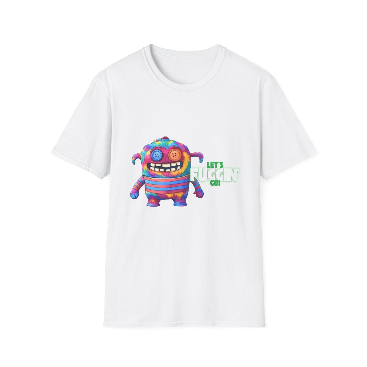 Let's Fuggin Go - Green Text - Unisex Softstyle T-Shirt