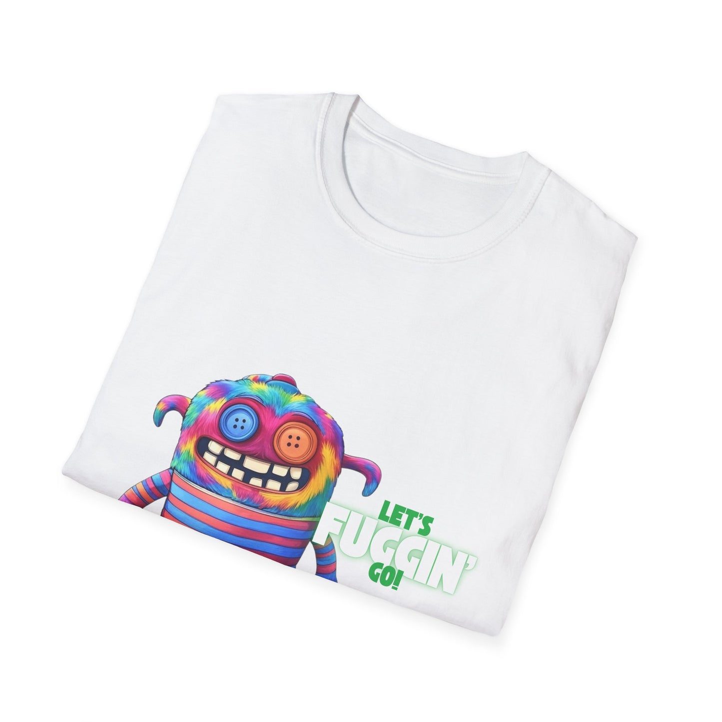 Let's Fuggin Go - Green Text - Unisex Softstyle T-Shirt