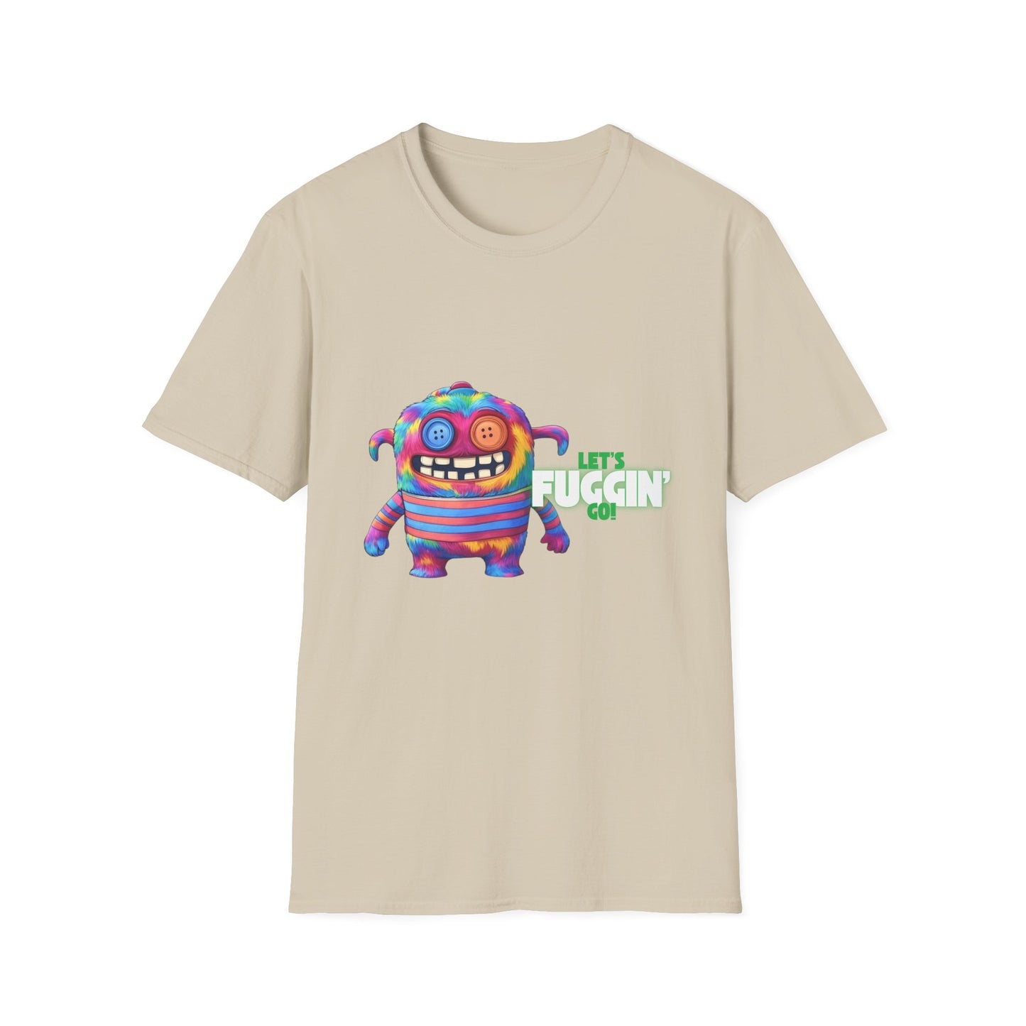 Let's Fuggin Go - Green Text - Unisex Softstyle T-Shirt