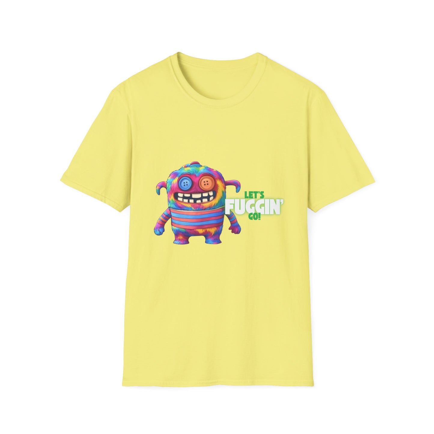 Let's Fuggin Go - Green Text - Unisex Softstyle T-Shirt