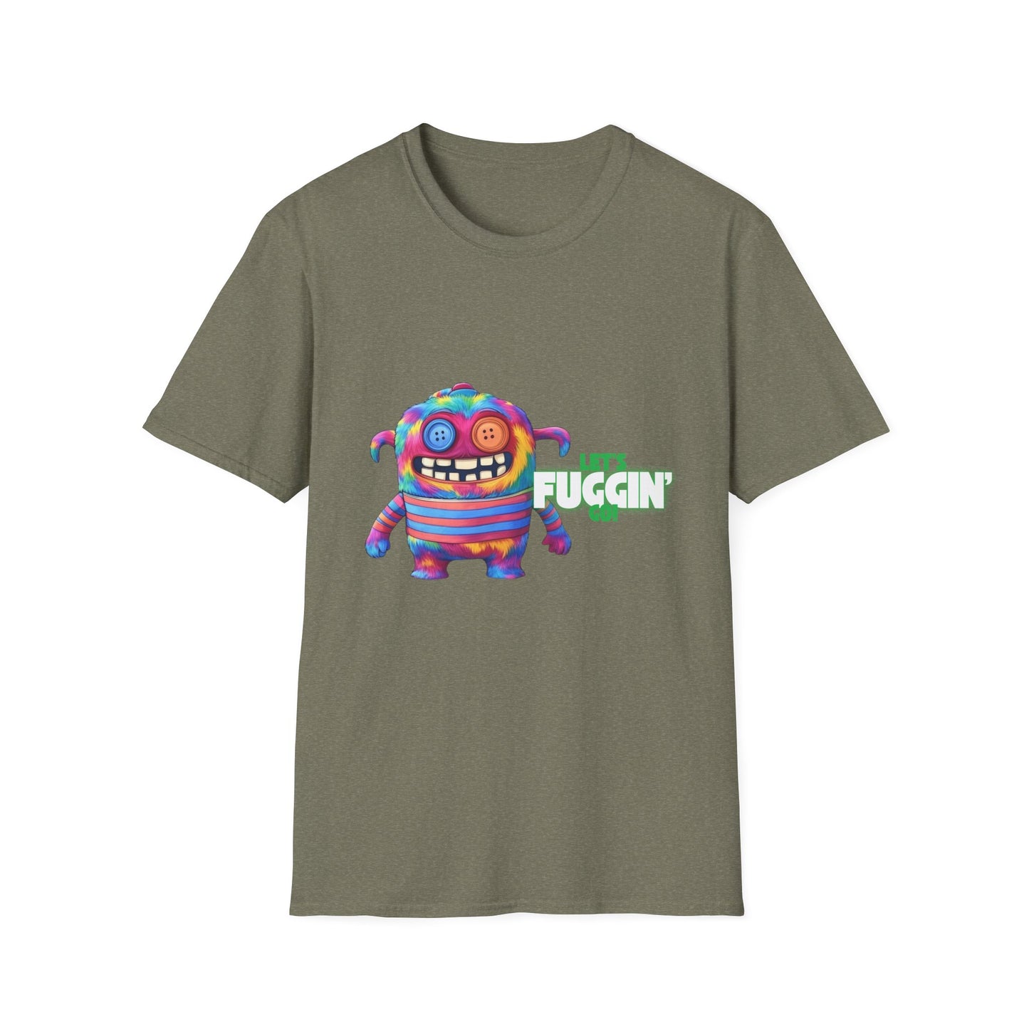 Let's Fuggin Go - Green Text - Unisex Softstyle T-Shirt