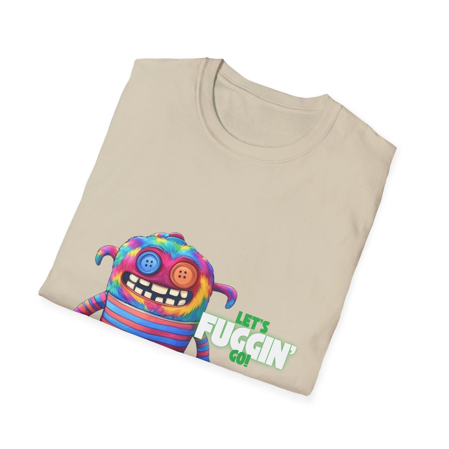 Let's Fuggin Go - Green Text - Unisex Softstyle T-Shirt