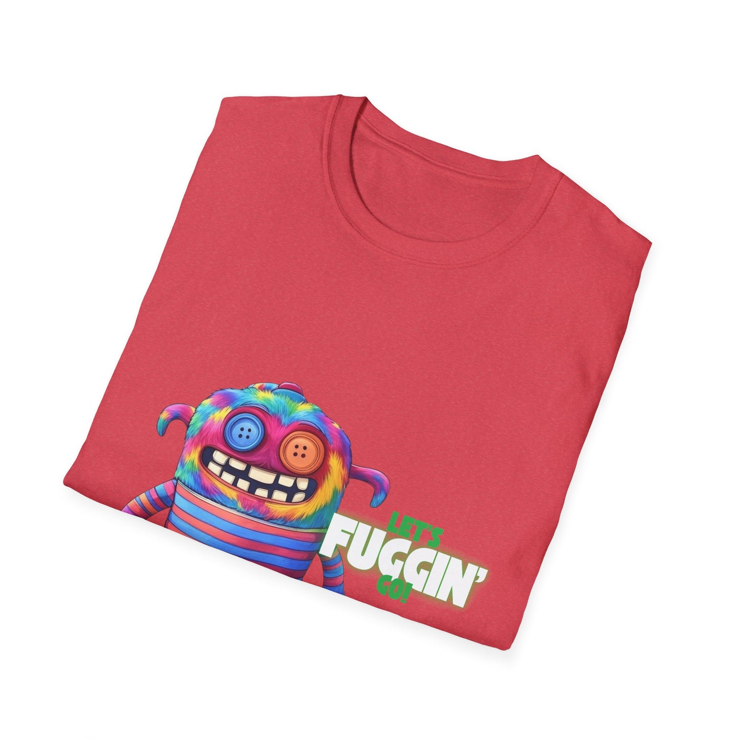 Let's Fuggin Go - Green Text - Unisex Softstyle T-Shirt