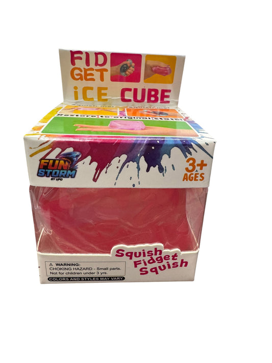 Fun Storm FIdget Ice Cube Squishy Toy - 2 inch MEDIUM - Choose Your Color
