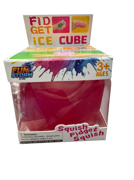 Fun Storm FIdget Ice Cube Squishy Toy - 3 inch LARGE - Choose Your Color